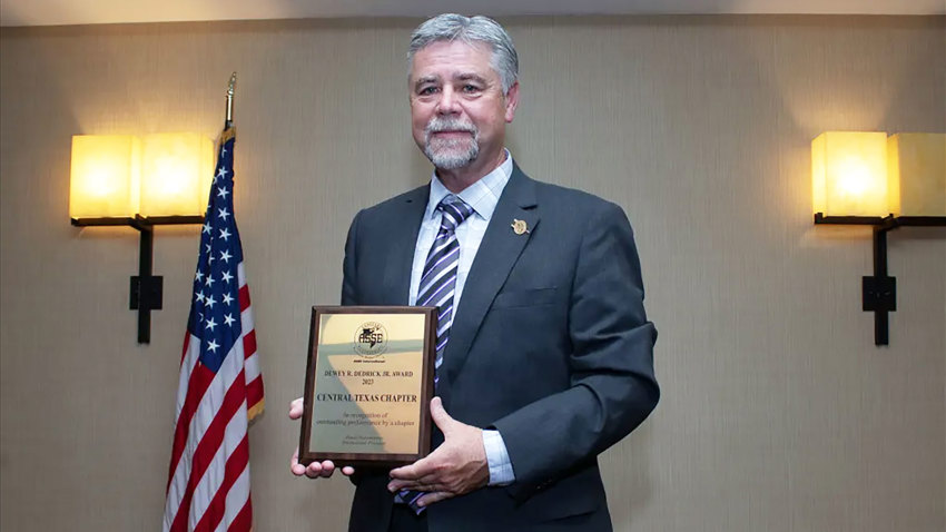 Dewey R. Dedrick Jr. Award: Central Texas Chapter (accepted by Daniel Rademacher)